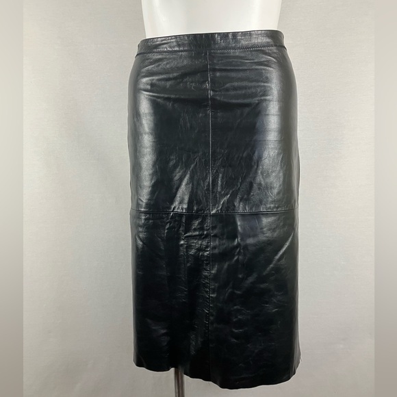 Gap A-Line Leather Skirt - Picture 1 of 8